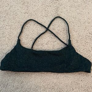 SKATIE green and gold swim top